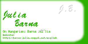 julia barna business card